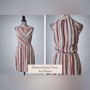 Market & Spruce Stripe Dress Size Medium Sleeveless